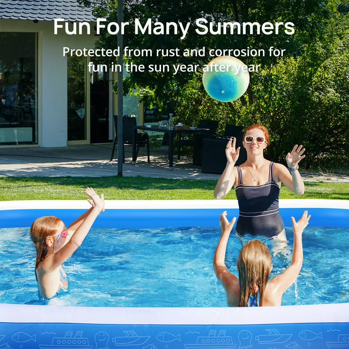 Inflatable Pool for Kids and Adults, 120" X 72" X 22" Oversized Thickened Family Swimming Pool for Toddlers, Outdoor, Garden, Backyard, Summer Water Party